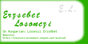 erzsebet losonczi business card